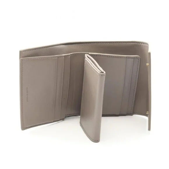 Celine Trifold Wallet Small Trifold Wallet Gray Beige Leather - Picture 3 of 11